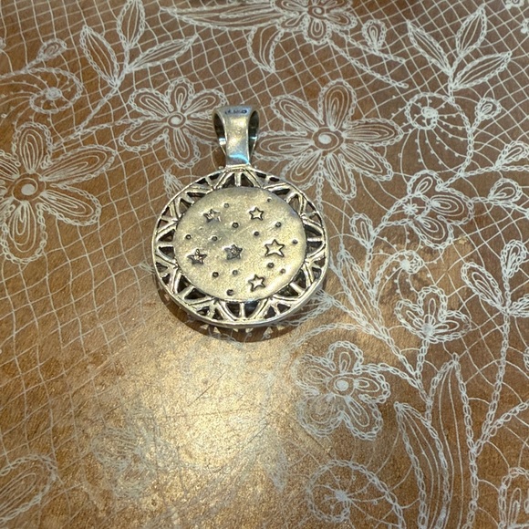 Silver and Blue Moon Pendant - Picture 2 of 2